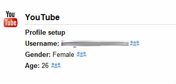 YouTube stats - gender, female - age, 26