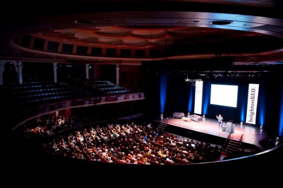 BrightonSEO view of the stage at BrightonSEO